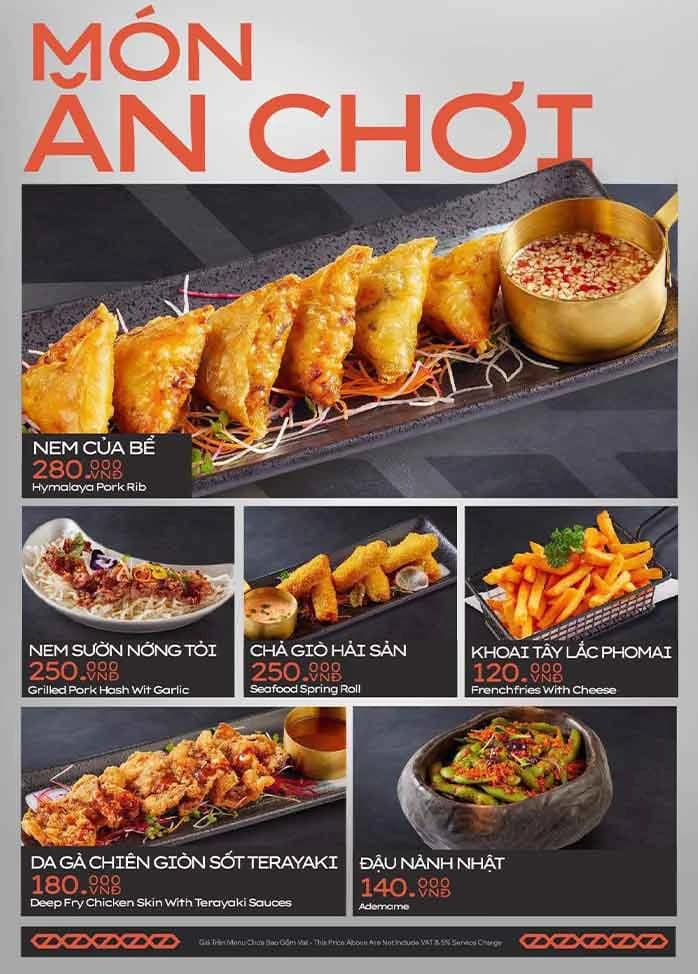 District K menu board