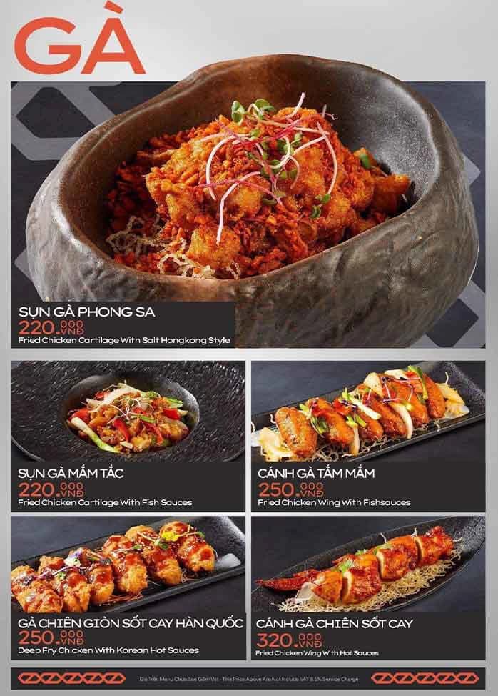 District K menu board